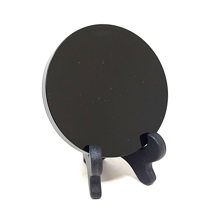 Obsidian Scrying Mirror (6cm with stand)